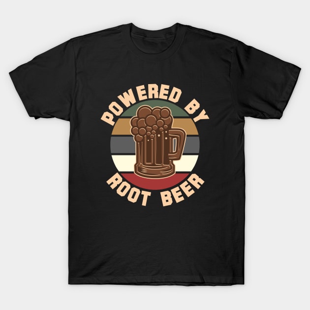 Powered By Root Beer T-Shirt by Delta V Art